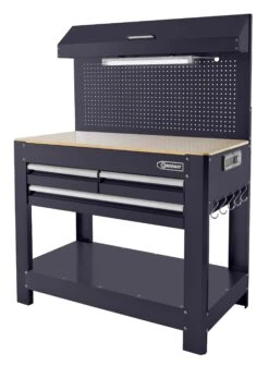 Kobalt 45-in L X 48-in H 3 -Drawers Navy Blue Wood Work Bench