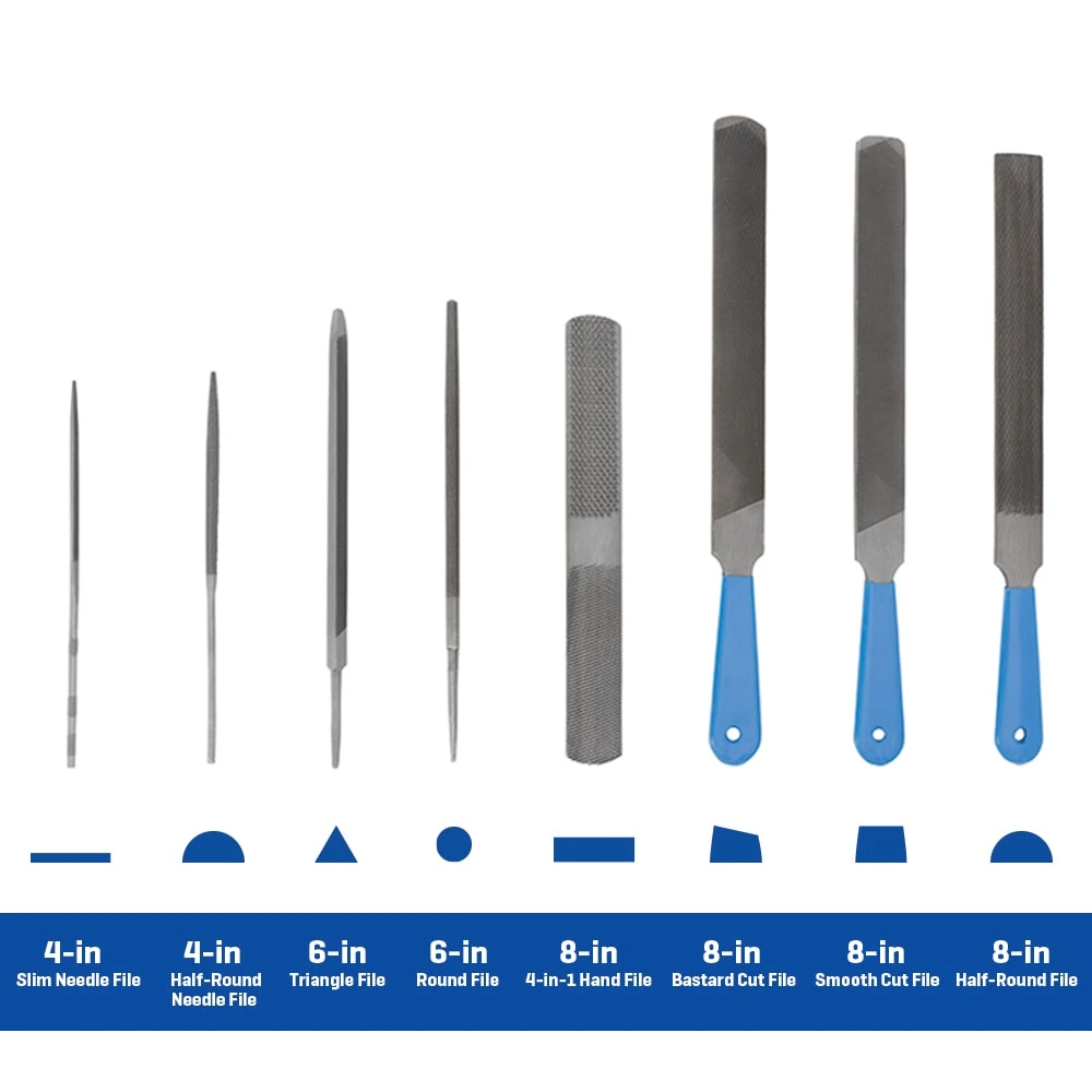 Kobalt 4-in6-in8-in Single-cutDouble-cut Multi-grade Tooth Set Multipurpose File 2 Kobalt 4-in6-in8-in Single-cutDouble-cut Multi-grade Tooth Set Multipurpose File - Image 2