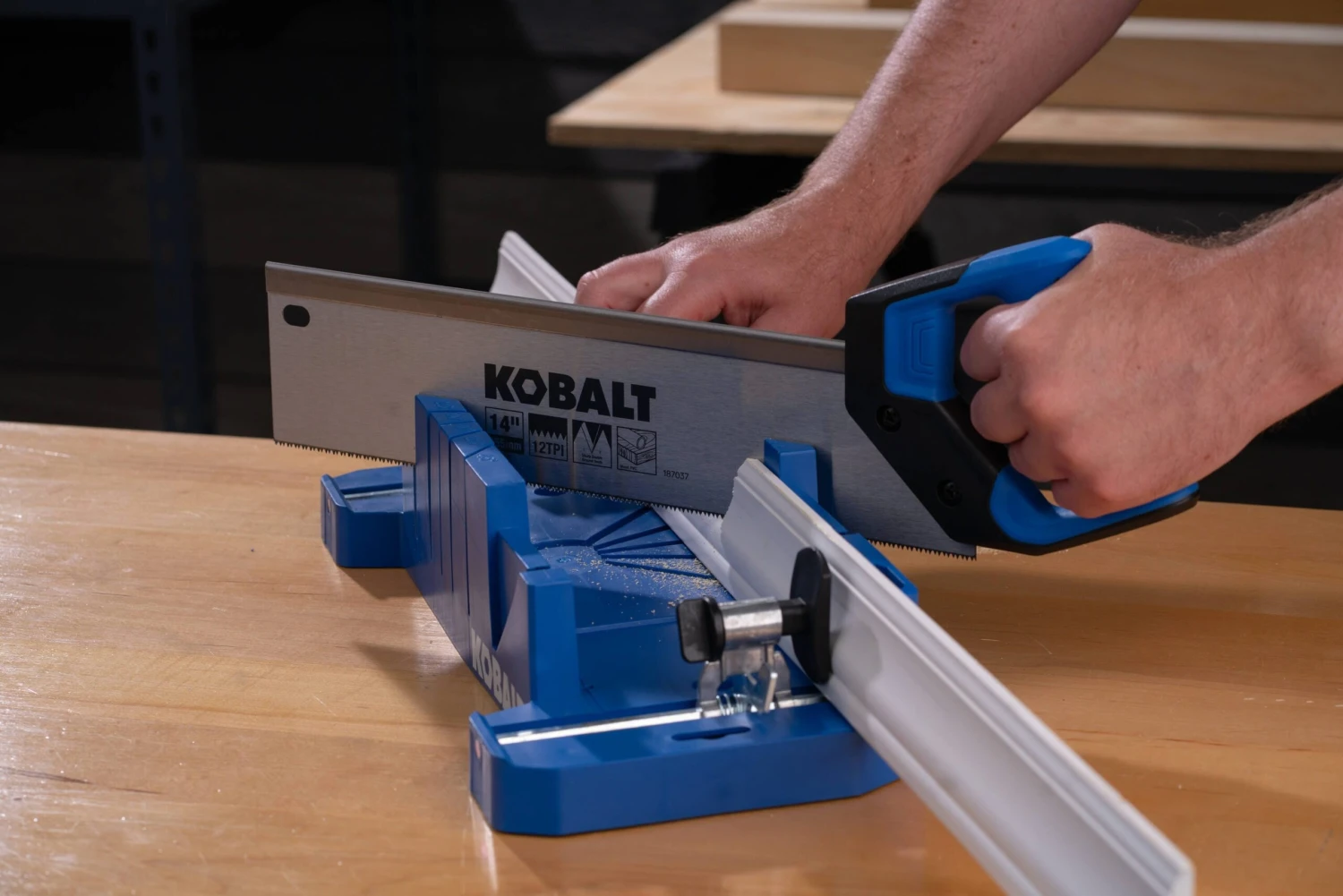Kobalt Miter Box Included 14-in Fine Finish Cut Back Saw 6 Kobalt Miter Box Included 14-in Fine Finish Cut Back Saw - Image 6