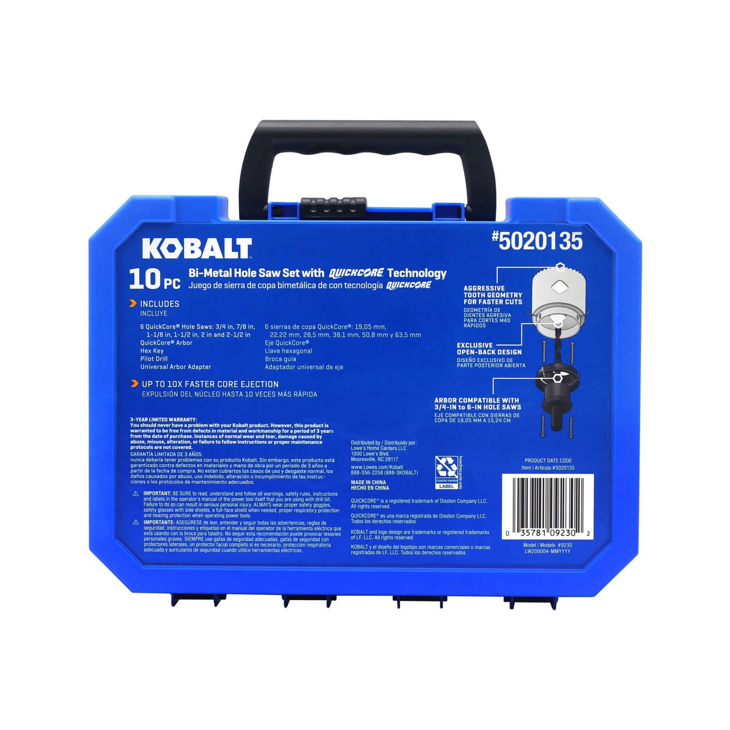 Kobalt Bi-metal Non-arbored Hole Saw Kit Set With Hard Case 3 Kobalt Bi-metal Non-arbored Hole Saw Kit Set With Hard Case - Image 3