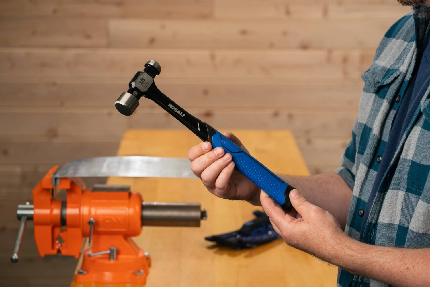 Kobalt 16 -oz Steel Head Steel Handle Ball Peen Hammer 5 Kobalt 16 -oz Steel Head Steel Handle Ball Peen Hammer - Image 5