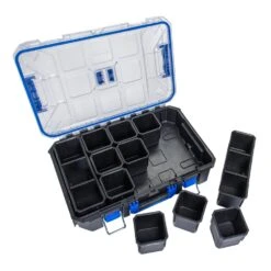 Kobalt CASESTACK 14-in W X 21-in H X 5.1-in D Black Plastic Tool Box