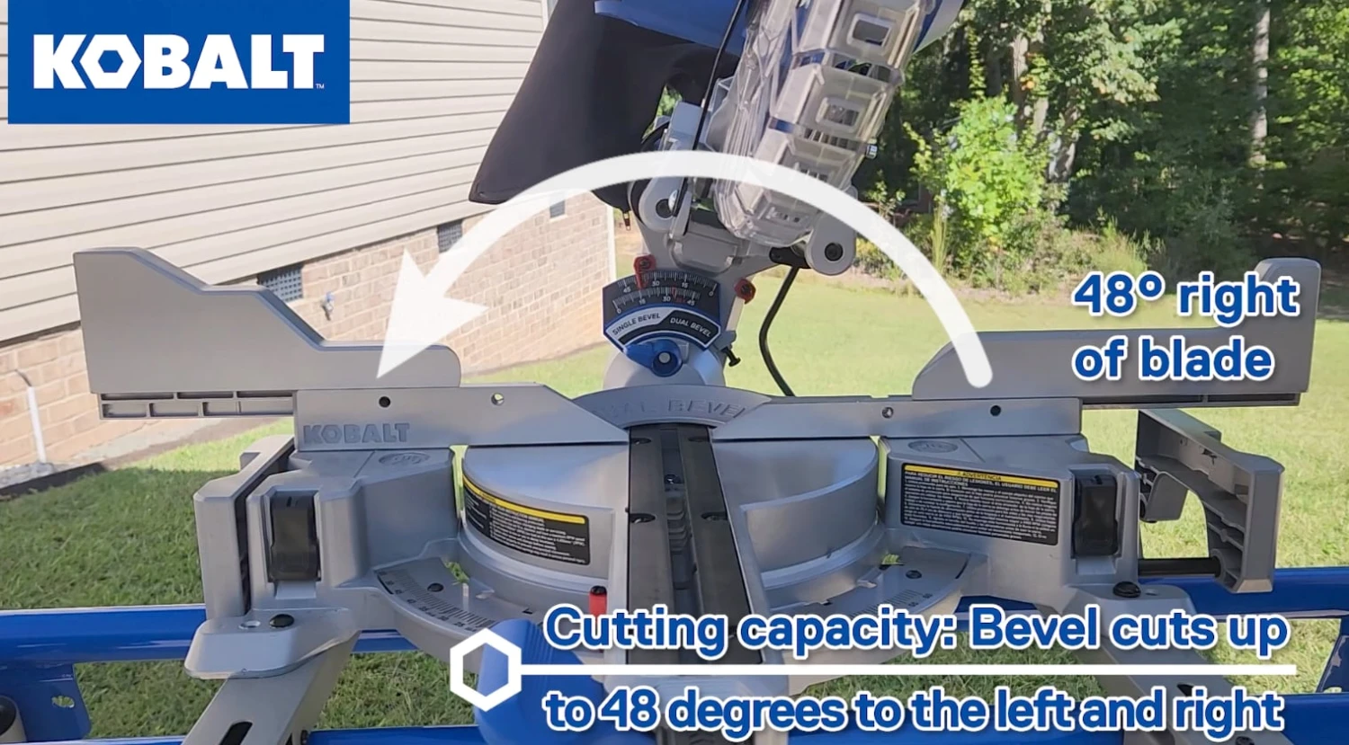 Kobalt Compact 10-in 15-Amp Dual Bevel Sliding Compound Corded Miter Saw 5 Kobalt Compact 10-in 15-Amp Dual Bevel Sliding Compound Corded Miter Saw - Image 5