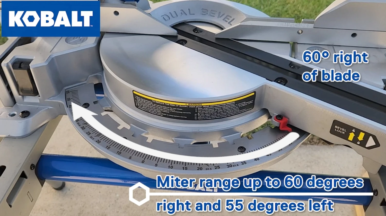 Kobalt Compact 10-in 15-Amp Dual Bevel Sliding Compound Corded Miter Saw 4 Kobalt Compact 10-in 15-Amp Dual Bevel Sliding Compound Corded Miter Saw - Image 4