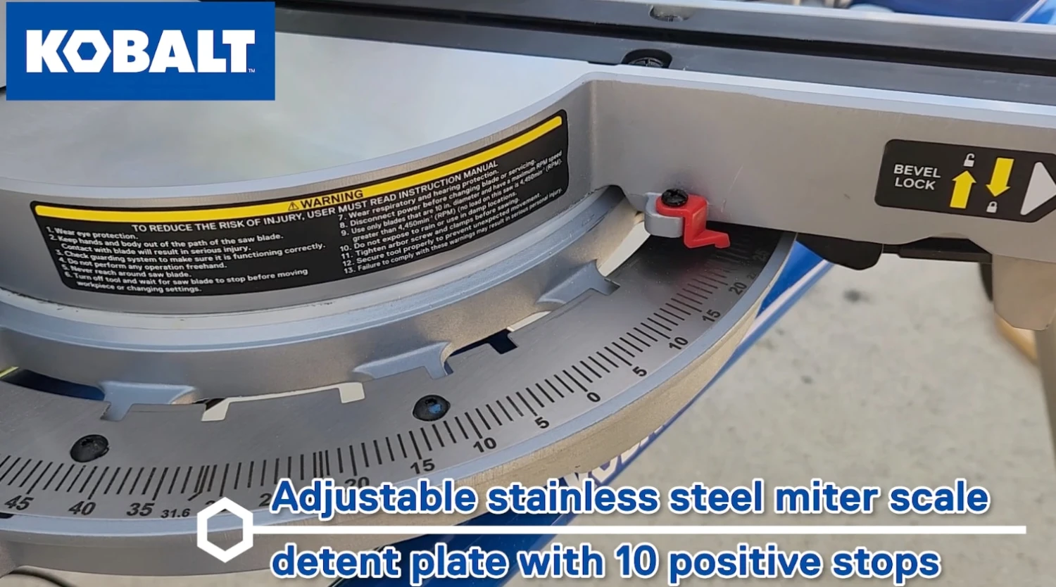 Kobalt Compact 10-in 15-Amp Dual Bevel Sliding Compound Corded Miter Saw 6 Kobalt Compact 10-in 15-Amp Dual Bevel Sliding Compound Corded Miter Saw - Image 6