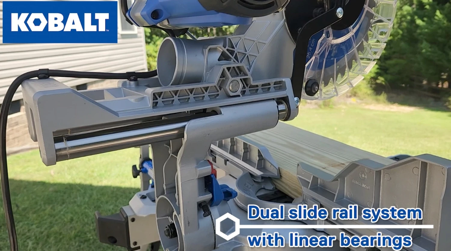 Kobalt Compact 10-in 15-Amp Dual Bevel Sliding Compound Corded Miter Saw 8 Kobalt Compact 10-in 15-Amp Dual Bevel Sliding Compound Corded Miter Saw - Image 8