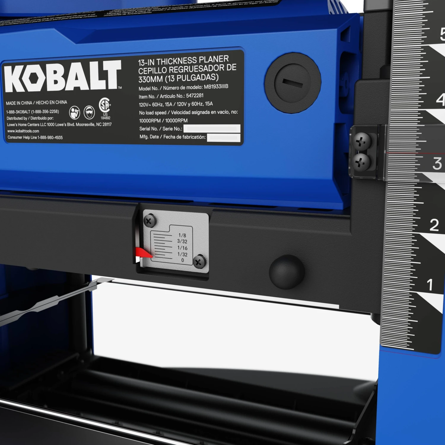 Kobalt 13-in W 15 -Amp Benchtop Planer 12 Kobalt 13-in W 15 -Amp Benchtop Planer - Image 12
