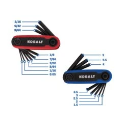 Kobalt Assorted Metric And Standard (SAE) 17 -Pieces Hex Key Set