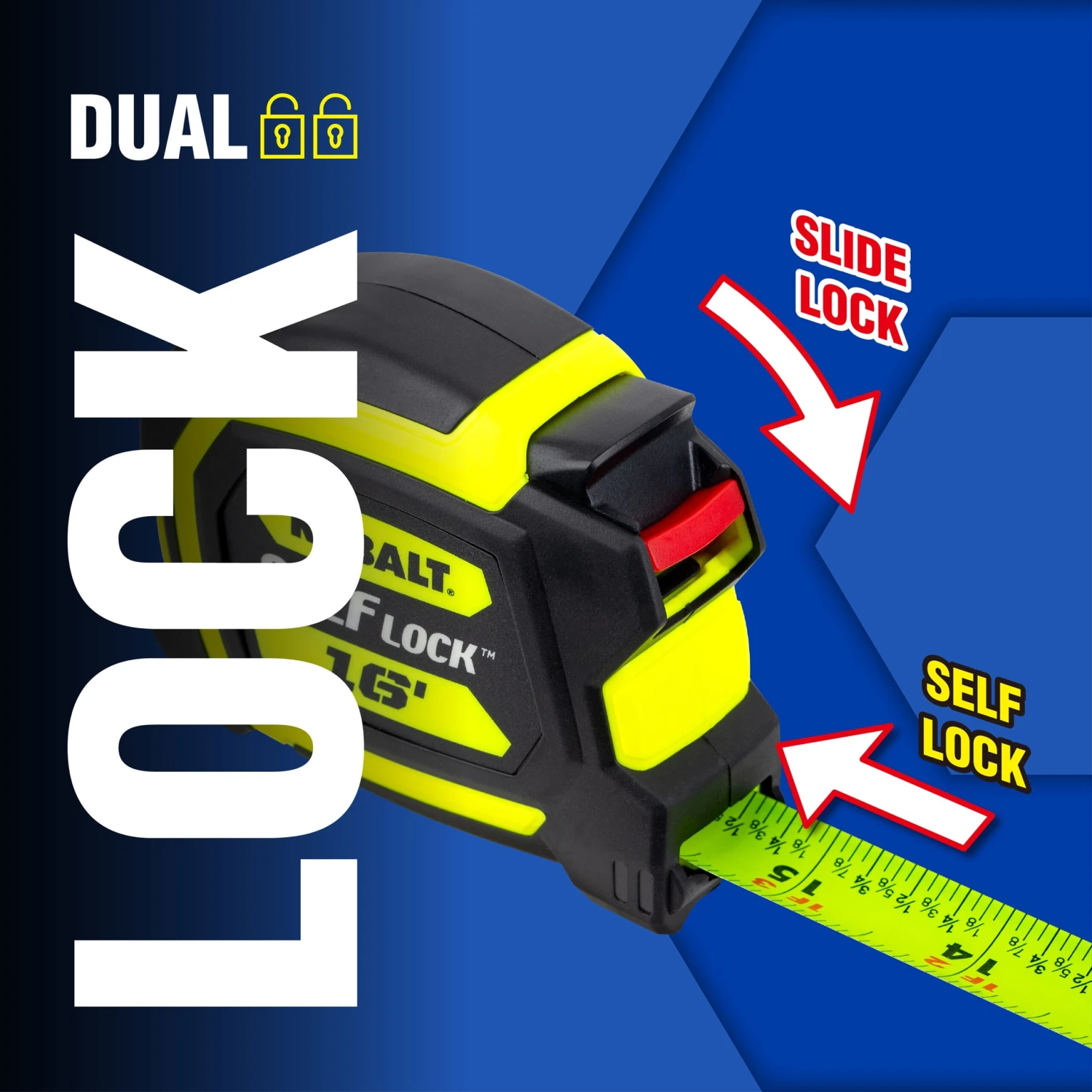 Kobalt Self Lock 16-ft Auto Lock Tape Measure 9 Kobalt Self Lock 16-ft Auto Lock Tape Measure - Image 9