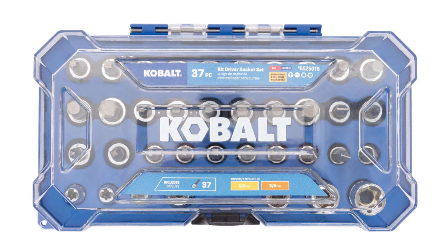 Kobalt 37 -Piece 1/4-in 3/8-in Drive Set Flathead/Hex/Phillips/Torx Bit Driver Socket Set 1 Kobalt 37 -Piece 1/4-in 3/8-in Drive Set Flathead/Hex/Phillips/Torx Bit Driver Socket Set