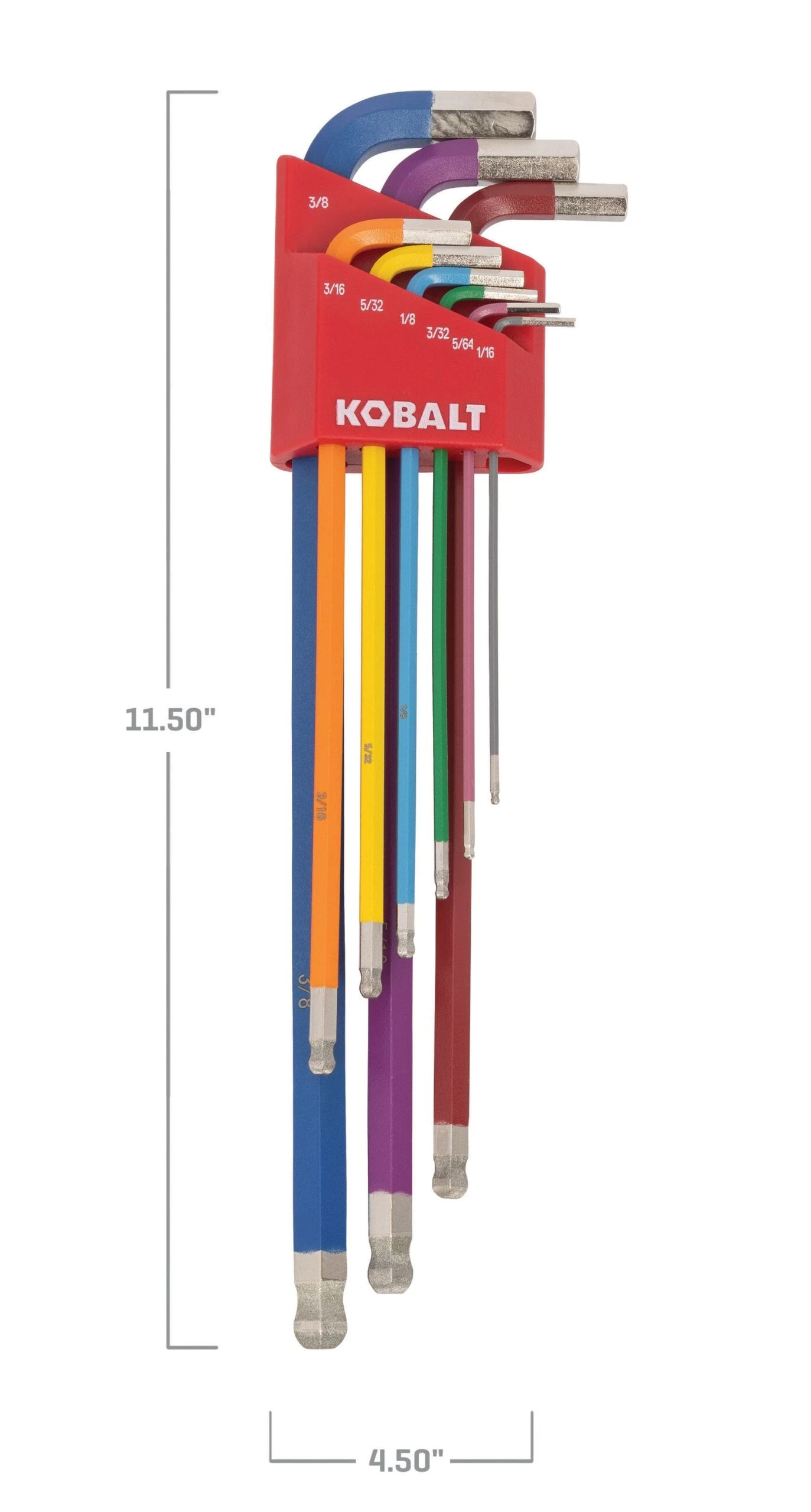 Kobalt Assorted Standard (SAE) 9 -Pieces Hex Key Set 3 Kobalt Assorted Standard (SAE) 9 -Pieces Hex Key Set - Image 3