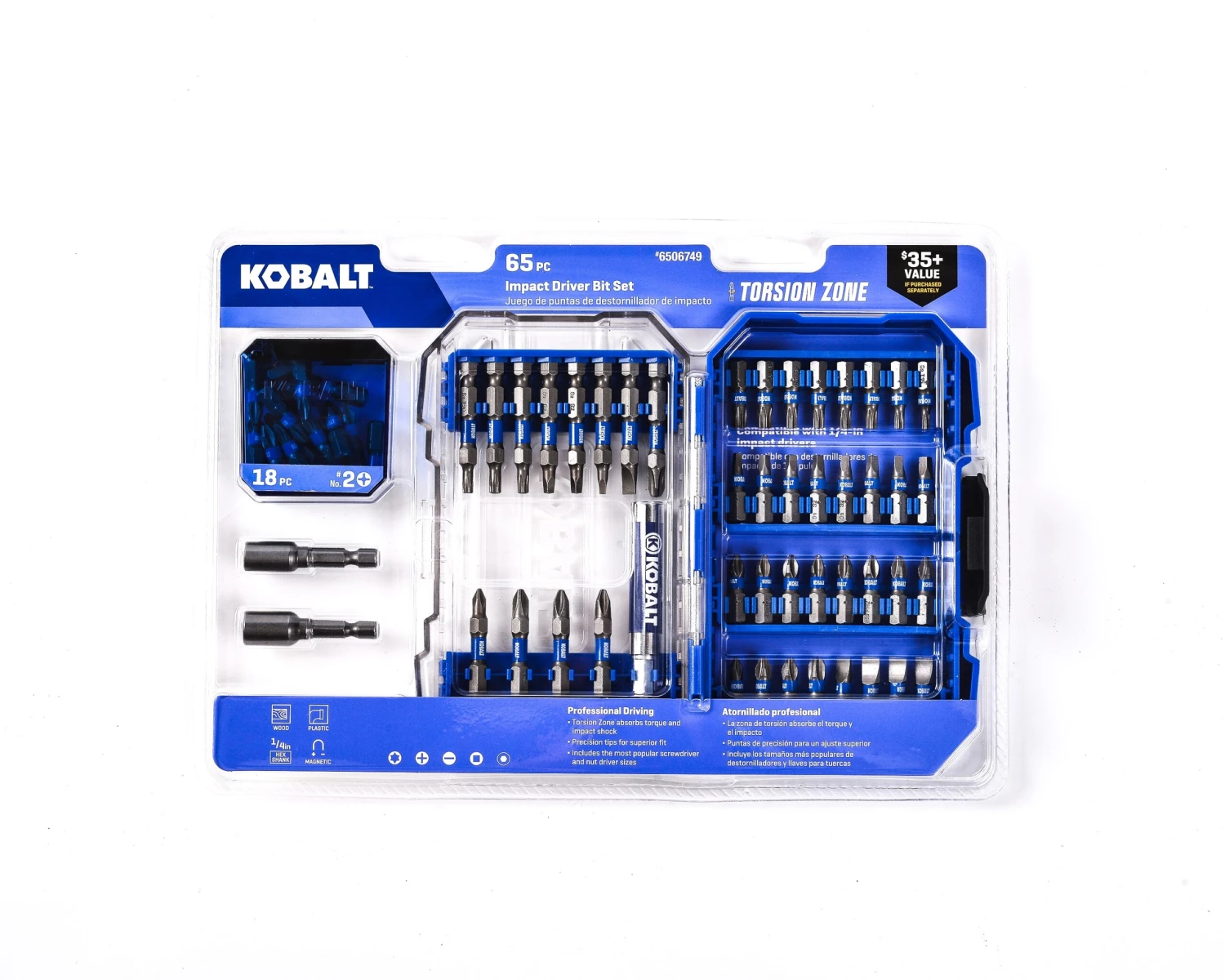Kobalt Impact Driver Bit Set 65 -Piece 3 Kobalt Impact Driver Bit Set 65 -Piece - Image 3