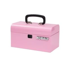 Kobalt Portable Mini Toolbox 10.83-in W X 5.91-in H X 5.91-in D Pink Steel Tool Box