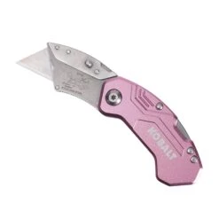 Kobalt Pink Pocket Lockback 3/4-in 1 -Blade Folding Utility Knife