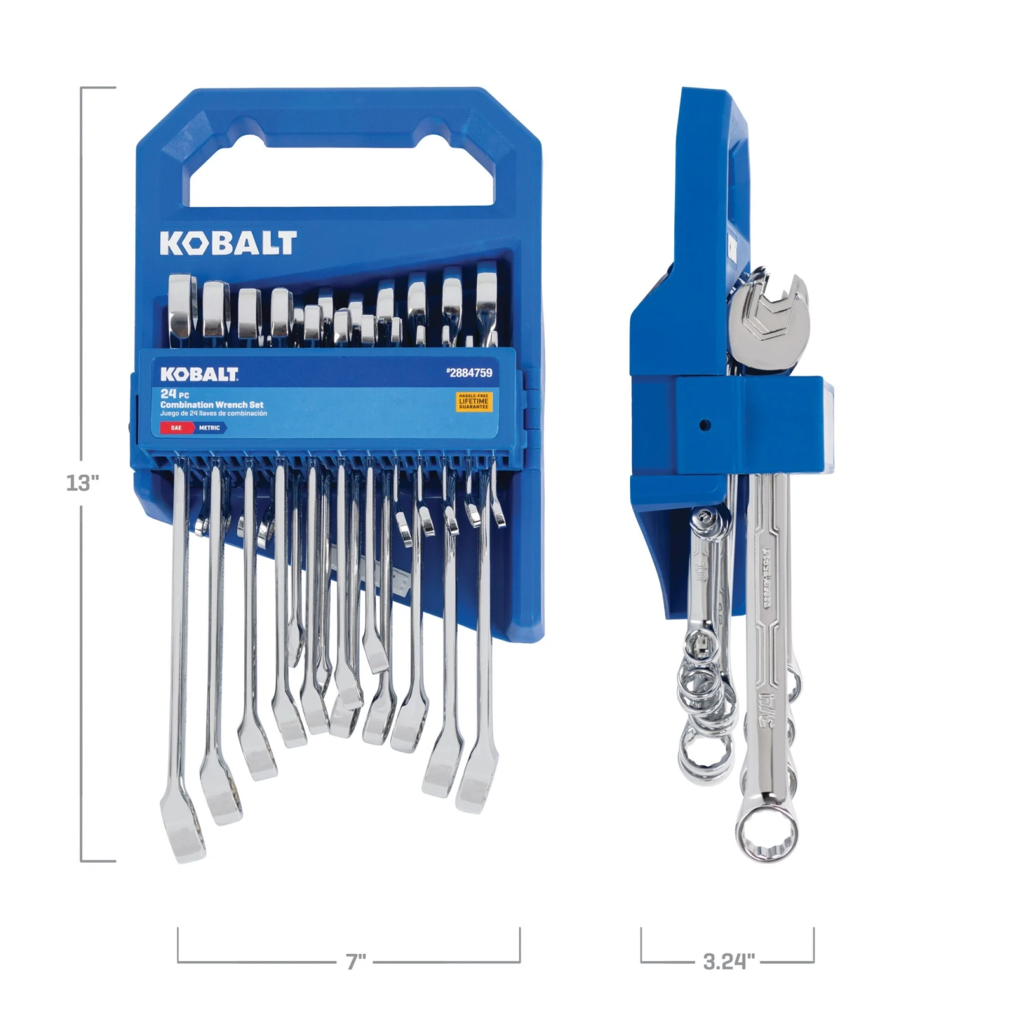 Kobalt 24 -Piece Set 12-point Metric And Standard (SAE) Standard Combination Wrench (no Case) 3 Kobalt 24 -Piece Set 12-point Metric And Standard (SAE) Standard Combination Wrench (no Case) - Image 3